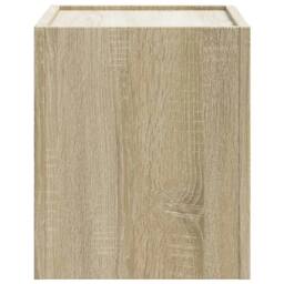 Berkfield Home Decorative Wall-mounted Bedside Cabinet Sonoma Oak 45x30x35 cm in Tan - Size: 45 x 30 x 35 cm - thumbnail 5