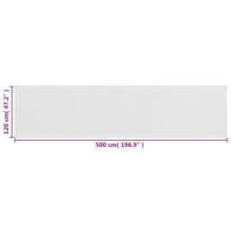 Berkfield Home Balcony Screen White 120x500 cm HDPE - thumbnail 5