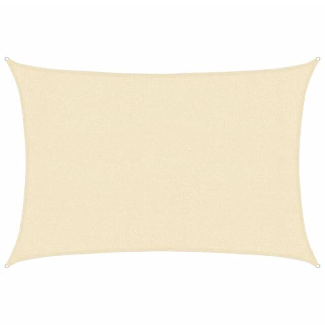 Berkfield Home Sunshade Sail 160 g/m ² Cream 3x4 m HDPE in Beige - image 1