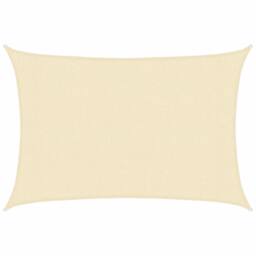 Berkfield Home Sunshade Sail 160 g/m ² Cream 3x4 m HDPE in Beige - thumbnail 1