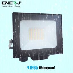 ENER-J 30W LED Floodlight CCT Switchable IP65 Weatherproof Black 2700 in White - thumbnail 2