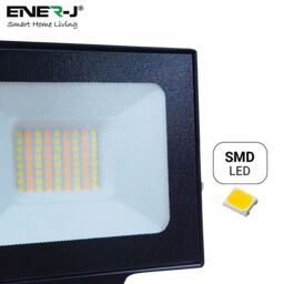 ENER-J 30W LED Floodlight CCT Switchable IP65 Weatherproof Black 2700 in White - thumbnail 5