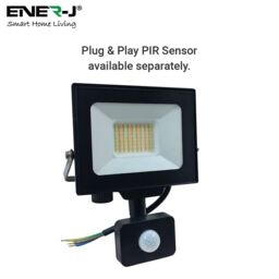 ENER-J 30W LED Floodlight CCT Switchable IP65 Weatherproof Black 2700 in White - thumbnail 6