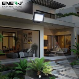 ENER-J 30W LED Floodlight CCT Switchable IP65 Weatherproof Black 2700 in White - thumbnail 3