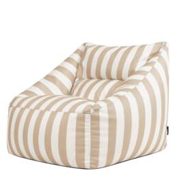 icon Natalia Stripe Soft Woven Kyoto Armchair Bean Bag in Taupe - thumbnail 4