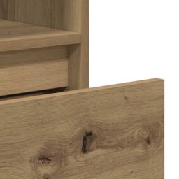 Berkfield Home Book Cabinet Artisan Oak 36x30x171 cm Engineered Wood in Brown - Size: 36 x 30 x 171 cm - thumbnail 8