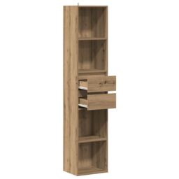 Berkfield Home Book Cabinet Artisan Oak 36x30x171 cm Engineered Wood in Brown - Size: 36 x 30 x 171 cm - thumbnail 7