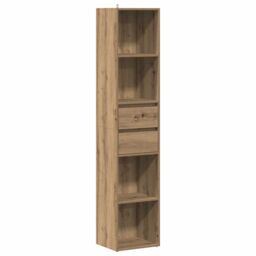 Berkfield Home Book Cabinet Artisan Oak 36x30x171 cm Engineered Wood in Brown - Size: 36 x 30 x 171 cm - thumbnail 2
