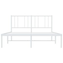 Berkfield Home Metal Bed Frame with Headboard White 150x200 cm King Size - thumbnail 6