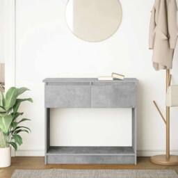 Berkfield Home Modern Console Table with Drawers Concrete Grey 85.5x38.5x74.5 cm