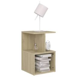 Berkfield Home Bedside Cabinet Sonoma Oak 35x35x55 cm Engineered Wood in Tan - Size: 35 x 35 x 55 cm - thumbnail 3