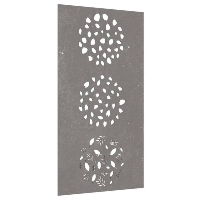 Berkfield Home Garden Wall Decoration 105x55 cm Corten Steel Leaf Design in Brown - image 1