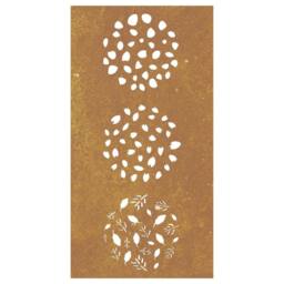 Berkfield Home Garden Wall Decoration 105x55 cm Corten Steel Leaf Design in Brown - thumbnail 4