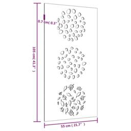 Berkfield Home Garden Wall Decoration 105x55 cm Corten Steel Leaf Design in Brown - thumbnail 8