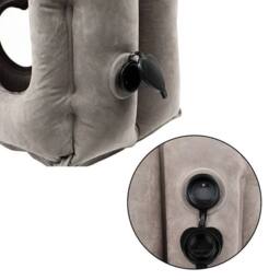 FLAVORA Grey Travel Pillow Inflatable Neck Support - Size: Cot - thumbnail 4