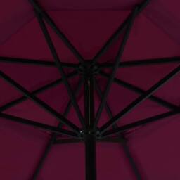 Berkfield Home Outdoor Parasol with Aluminium Pole 500 cm Bordeaux Red - thumbnail 4