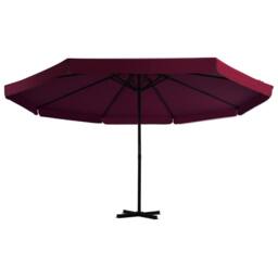 Berkfield Home Outdoor Parasol with Aluminium Pole 500 cm Bordeaux Red - thumbnail 2