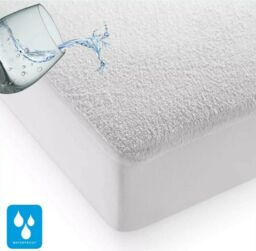 Gr8 Home Waterproof Terry Towel Mattress Protector Fitted Bed Sheet Cover in White - Size: King - thumbnail 2