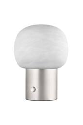 Blomus IRIS Table Lamp - Alabaster matt stainless steel in Silver - thumbnail 1