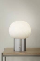 Blomus IRIS Table Lamp - Alabaster matt stainless steel in Silver - thumbnail 7