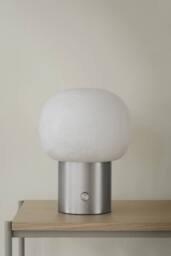 Blomus IRIS Table Lamp - Alabaster matt stainless steel in Silver - thumbnail 6