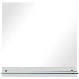 Berkfield Home Wall Mirror with Shelf 40x40 cm Tempered Glass - thumbnail 3