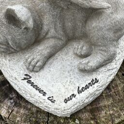 Animal Crackers French Bulldog Memorial 'Forever In Our Hearts' Stone Effect Dog Pet Loss Gift in Grey - thumbnail 7
