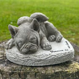 Animal Crackers French Bulldog Memorial 'Forever In Our Hearts' Stone Effect Dog Pet Loss Gift in Grey - thumbnail 4