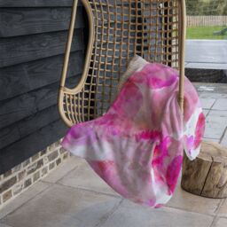 Benjamin Tate Design Andrew Lee Bo Ho In Pink Blanket in Natural - Size: 120 cm x 150 cm - thumbnail 4