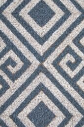 Orsina Filta Blue & White Geo Coir Doormat - Size: Medium - thumbnail 2