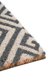 Orsina Filta Blue & White Geo Coir Doormat - Size: Medium - thumbnail 3