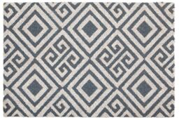 Orsina Filta Blue & White Geo Coir Doormat - Size: Medium - thumbnail 1