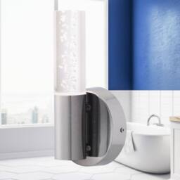 First Choice Lighting Orin - Bathroom Wall Light with Bubble Detail in Silver - thumbnail 4