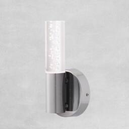 First Choice Lighting Orin - Bathroom Wall Light with Bubble Detail in Silver - thumbnail 2