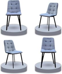 Interior Emporium Ltd IE Nordic Rock Extendable Ceramic Dining Table (White) - with 6 Static Chairs (Black, Grey, Green, Teel) in White - thumbnail 6