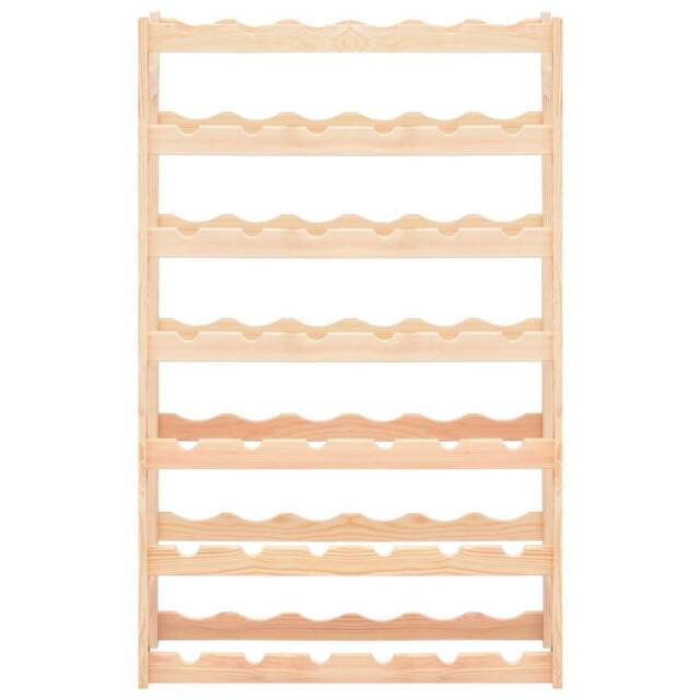 Berkfield Home Wine Rack for 42 Bottles Pinewood in Beige - image 1