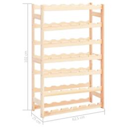 Berkfield Home Wine Rack for 42 Bottles Pinewood in Beige - thumbnail 6
