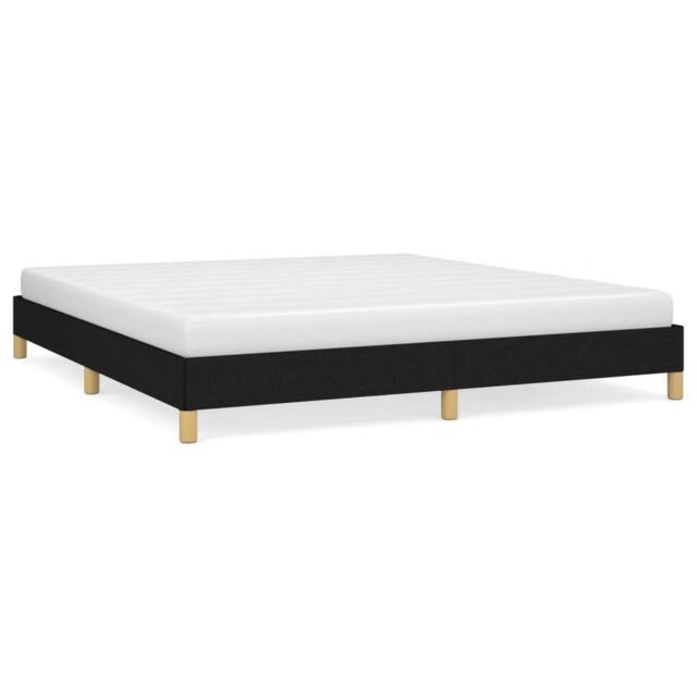 Berkfield Home Bed Frame Black 180x200 cm Super King Fabric