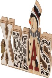 Netagon Battery Powered Wooden XMAS Display in Cream - thumbnail 4