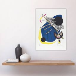 "Artery8 Small Worlds II Abstract Painting Kandinsky Wall Art Poster Print in White - Size: W12"" x H16""" - thumbnail 4