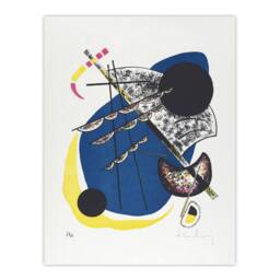 "Artery8 Small Worlds II Abstract Painting Kandinsky Wall Art Poster Print in White - Size: W12"" x H16""" - thumbnail 1