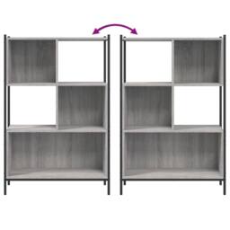 Berkfield Home Bookcase Grey Sonoma 72x28x109 cm Engineered Wood - Size: 72 x 28 x 109 cm - thumbnail 8