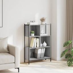 Berkfield Home Bookcase Grey Sonoma 72x28x109 cm Engineered Wood - Size: 72 x 28 x 109 cm - thumbnail 3