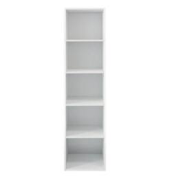 Nordara White 5Tier Cube Storage Bookcase White - thumbnail 5