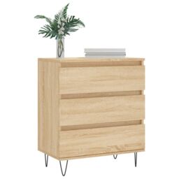 Berkfield Home Sideboard Sonoma Oak 60x35x70 cm Engineered Wood in Brown - Size: 60 x 35 x 70 cm - thumbnail 3