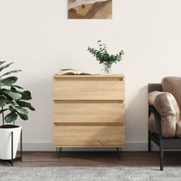 Berkfield Home Sideboard Sonoma Oak 60x35x70 cm Engineered Wood in Brown - Size: 60 x 35 x 70 cm - thumbnail 1