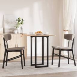 Berkfield Home Durable Dining Table Legs O-Frame 80x40x73 cm Steel in Black - Size: 80 x 40 x 73 cm - thumbnail 2
