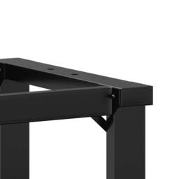 Berkfield Home Durable Dining Table Legs O-Frame 80x40x73 cm Steel in Black - Size: 80 x 40 x 73 cm - thumbnail 7