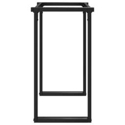 Berkfield Home Durable Dining Table Legs O-Frame 80x40x73 cm Steel in Black - Size: 80 x 40 x 73 cm - thumbnail 5