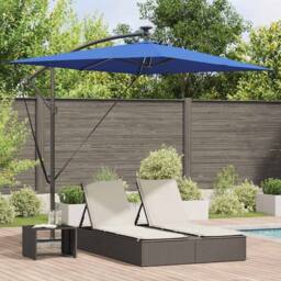 Berkfield Home Cantilever Banana Parasol with Lock Blue 294 x 200 x 254 cm - thumbnail 2